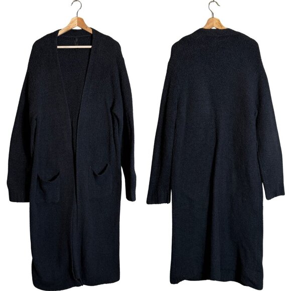 SKIMS Other - Skims Cozy Collection Teddy Long Robe Women's S/M Black Loungewear Soft Comfy